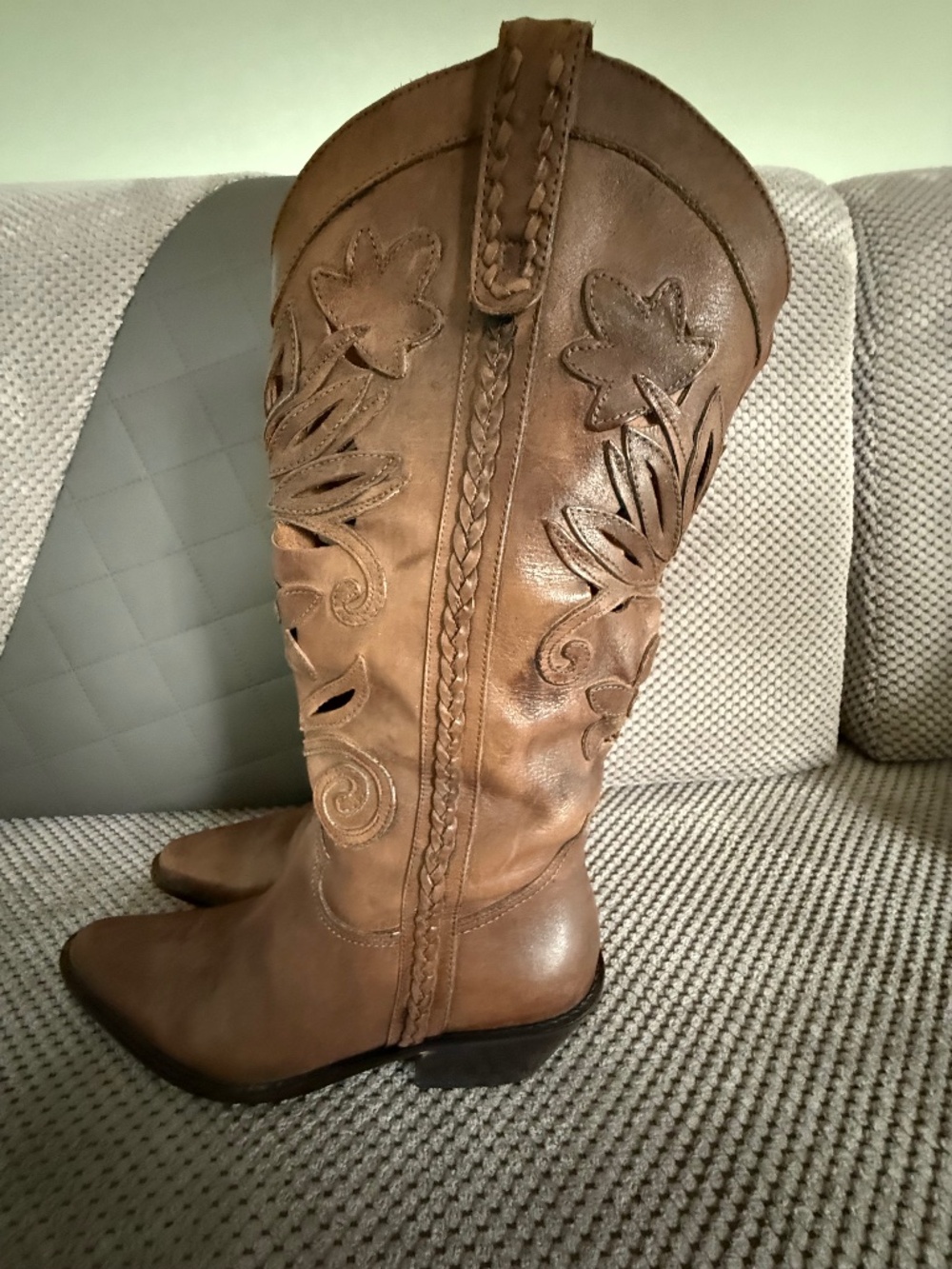 Leather boots